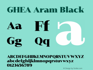 GHEA Aram Black Version 1.006; wf-rip图片样张