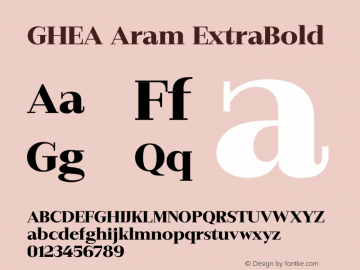 GHEA Aram ExtraBold Version 1.006; wf-rip图片样张