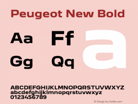 Peugeot New Bold Version 1.000;hotconv 1.0.109;makeotfexe 2.5.65596图片样张