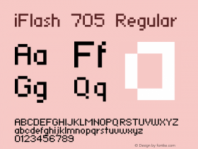 iFlash 705 Version 1.00 December 3, 2005 Font Sample