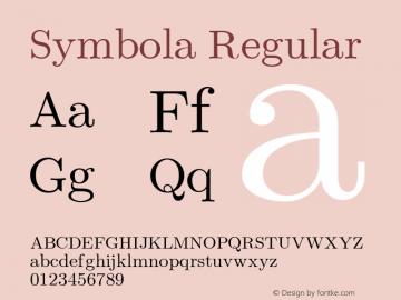 Symbola Version 9.17 Font Sample