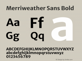 Merriweather Sans Bold Version 2.001图片样张