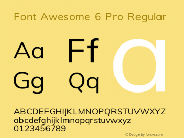 Font Awesome 6 Pro Font Family