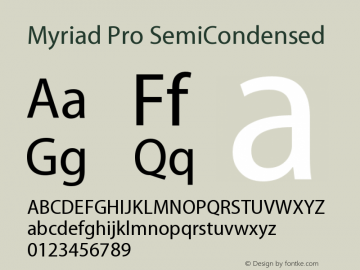 MyriadPro-SemiCn OTF 1.003;PS 001.000;Core 1.0.31;makeotf.lib1.4.1585图片样张