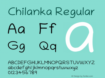 Chilanka Regular Version 1.400图片样张