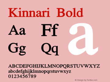 Kinnari Bold Version 003.000图片样张