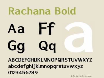 Rachana Bold Version 7.0.0+20200101 Font Sample