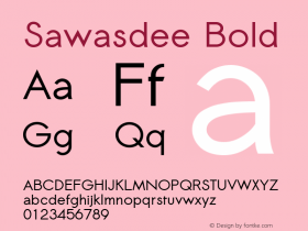 Sawasdee Bold Version 003.001图片样张