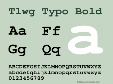 Tlwg Typo Bold Version 004.001图片样张