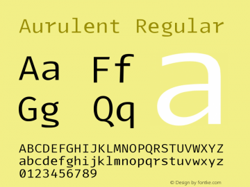 Aurulent Regular Version 5.002; ttfautohint (v1.8.3) -l 8 -r 50 -G 200 -x 14 -D latn -f none -a qqq -W -X 