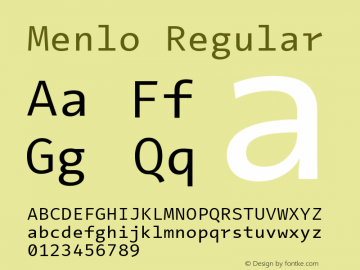 Menlo Regular Version 5.002;squirrel图片样张