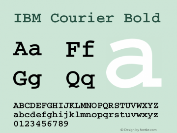 IBM Courier Bold Version 001.003图片样张
