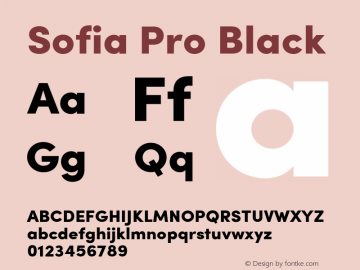 SofiaPro-Black Version 2.000 Font Sample