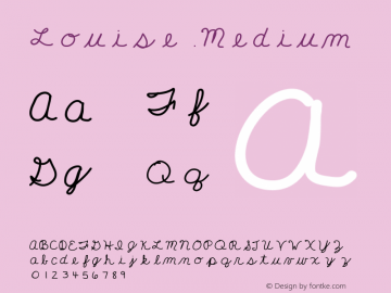 Louise Medium Version 001.000 Font Sample