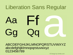 Liberation Sans Version 2.1.3图片样张