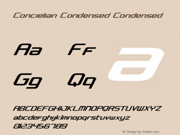 Concielian Condensed Condensed Version 2.0; 2003; initial release图片样张