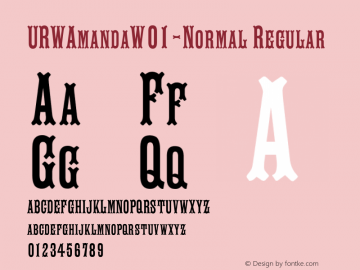URW Amanda W01 Normal Version 1.00 Font Sample