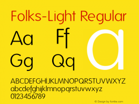 Folks-Light Regular 1.0 2002-12-31 Font Sample
