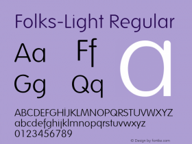 Folks-Light Regular 1.0 2002-12-31 Font Sample