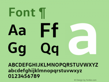 ¶ Version 1.102 Font Sample