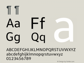 ¶ Version 1.102 Font Sample