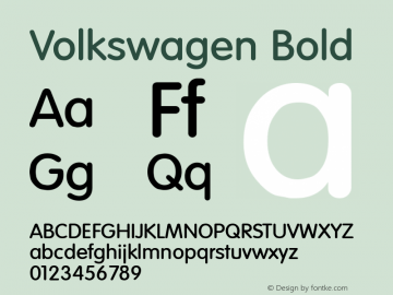 Volkswagen Bold Altsys Fontographer 3.5  9/24/93图片样张