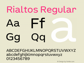 Rialtos Version 1.000 | wf-rip DC20200820 Font Sample
