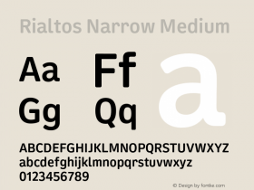 RialtosNarrow-Medium Version 1.000 | wf-rip DC20200820 Font Sample