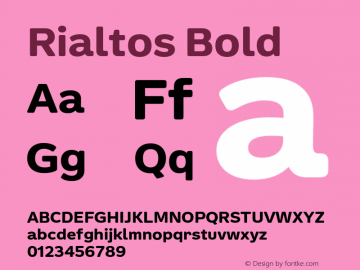 Rialtos-Bold Version 1.000 | wf-rip DC20200820 Font Sample