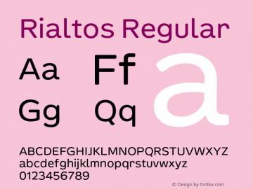 Rialtos-Regular Version 1.000 | wf-rip DC20200820 Font Sample