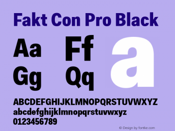 Fakt Con Pro Black Version 2.000;PS 1.000;hotconv 1.0.50;makeotf.lib2.0.16970 Font Sample