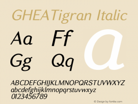 GHEATigran-Italic 1.006图片样张