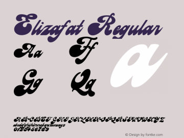 Elizafat-Regular Version 1.000 Font Sample