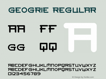 GEOGRIE Version 1.00;April 4, 2021;FontCreator 13.0.0.2683 64-bit Font Sample