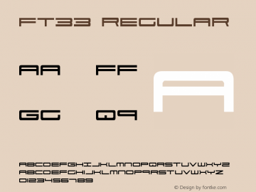 ft33 Regular 3 Font Sample