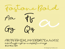 Fostone Bold Version 1.00;April 2, 2021;FontCreator 13.0.0.2683 32-bit图片样张