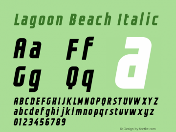 Lagoon Beach Italic Version 1.001;Fontself Maker 3.5.4图片样张