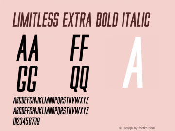 Limitless Extra Bold Italic 1.000图片样张