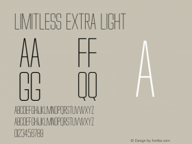 Limitless Extra Light 1.000 Font Sample