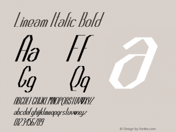 Lineam Italic Bold 1.000图片样张