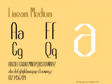 Lineam Medium 1.000 Font Sample