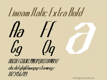 Lineam Italic Extra Bold 1.000图片样张