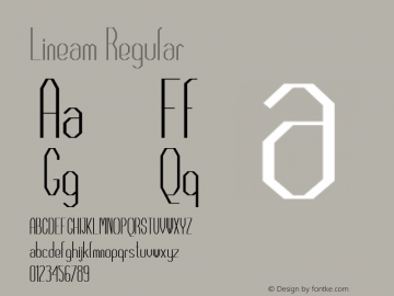 Lineam 1.000 Font Sample