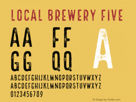 Local Brewery Five 1.000 Font Sample