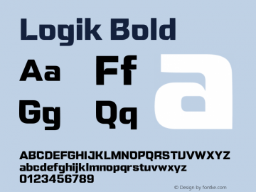 Logik Bold 1.000 Font Sample