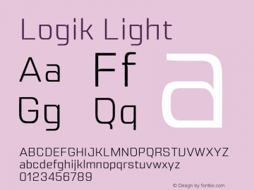 Logik Light 1.000 Font Sample