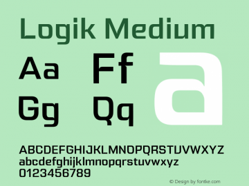 Logik Medium 1.000 Font Sample