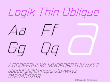 Logik Thin Oblique 1.000图片样张