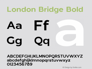 London Bridge Bold 1.000 Font Sample