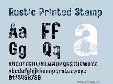 RusticPrinted-Stamp 1.000图片样张